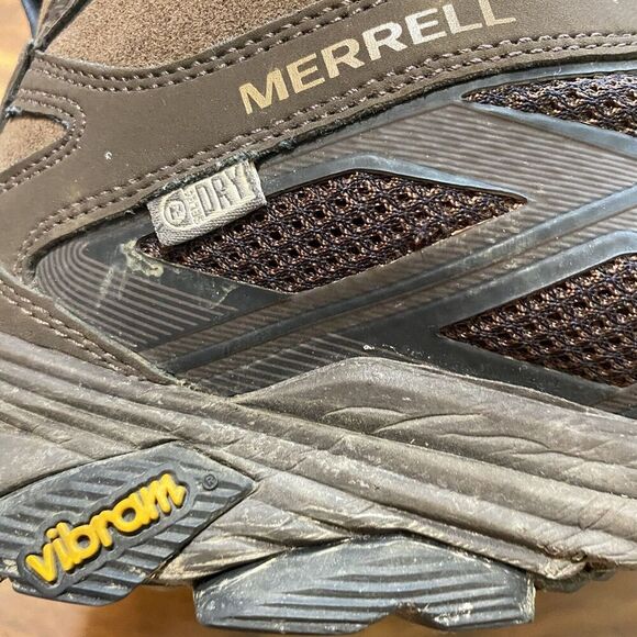 MERRELL Hiking Boots Men\'s 13 Vibram Sole Select Dry Brown J36981 READ main image 7